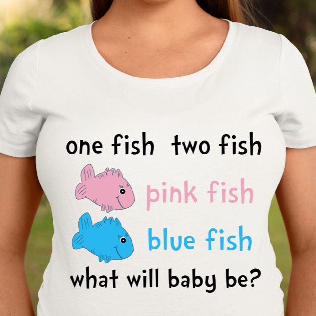 Retro Dr. Suess Thema Gender Reveal T - Shirt (Von Creator hochgeladen)