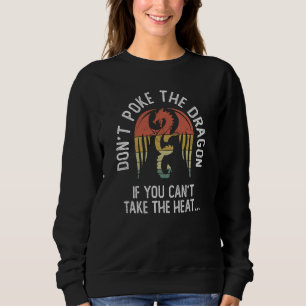 Retro-Drache fliegendes Fabelwesen Sweatshirt