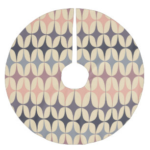 Retro-Dreiecke abstraktes geometrisches Muster Polyester Weihnachtsbaumdecke