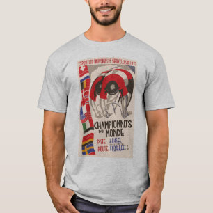 Retro Dreißigerjahre Kunst-Deko-Entwurfsradfahren T-Shirt