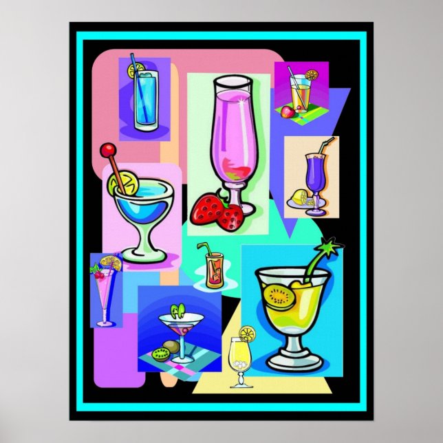 Retro Drinks Poster (Vorne)