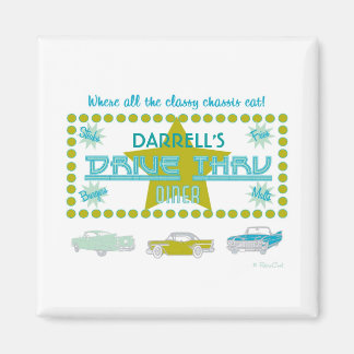 Retro Drive-Thru Diner (grn) Magnet