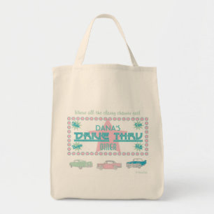 Retro Drive-Thru Diner (rosa) Tragetasche