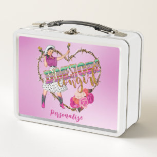 Retro-Drogenstore-Cowgirl-Western-Personalisierung Metall Brotdose