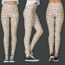 Retro Druck | Erdige Mosaik Leggings