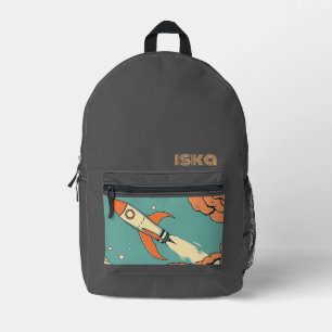 Retro-Druck-Rucksack Bedruckter Rucksack