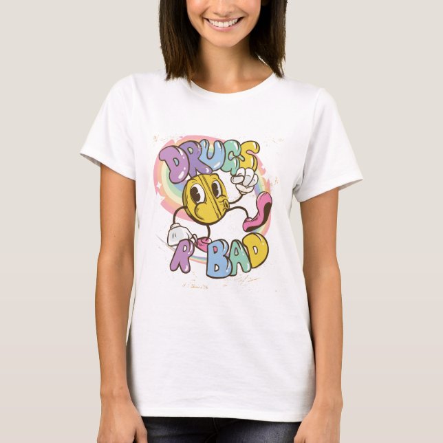 Retro Drugs R Bad T-Shirt (Vorderseite)