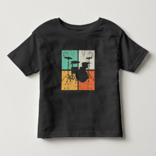 Retro Drum Set Vintages Drumming Music Drummer Kleinkind T-shirt