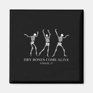 Retro Dry Funny Bones Kommen Sie zum Tanzen Skelet Magnet