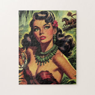 Retro-Dschungelmädchen Pin-Up