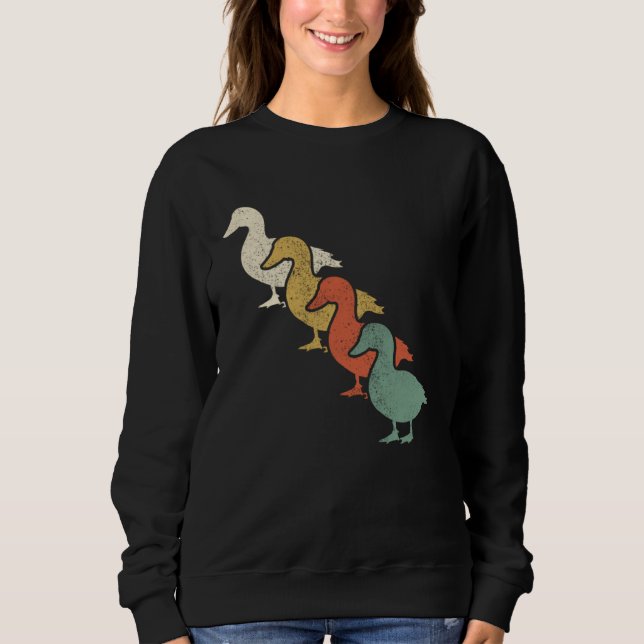 Retro Duck Animals Vintage Farmers Duck Sweatshirt (Vorderseite)