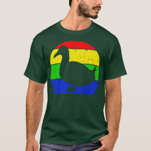 Retro Duck Vintag Duck Silhouette Bauer Tier L T-Shirt