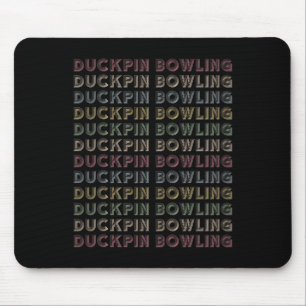 Retro-Duckpin-Bowling Wiederholender Vintage-Bowle Mousepad