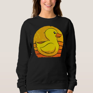 Retro Ducky Duckling Duckie Bath Toy Rubber Duck Sweatshirt