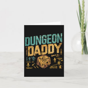 Retro Dungeon Daddy für Vater Karte