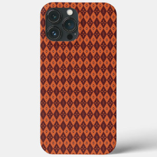 retro dunkelrotes Kompass-Rautenmuster Case-Mate iPhone Hülle