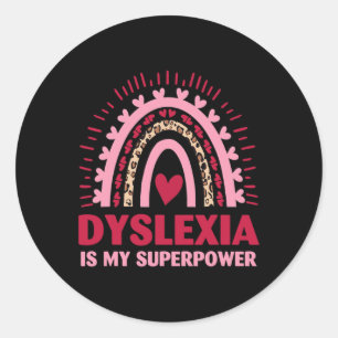 Retro Dyslexie ist meine dyslektische Lektüre bei Runder Aufkleber
