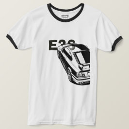Retro E36 Klassischer Sportwagen Vektor Art Ringer T-Shirt