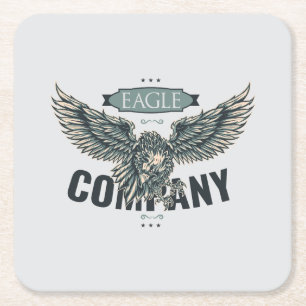 Retro Eagle Company American Design Rechteckiger Pappuntersetzer