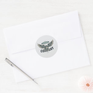 Retro Eagle Company American Design Runder Aufkleber
