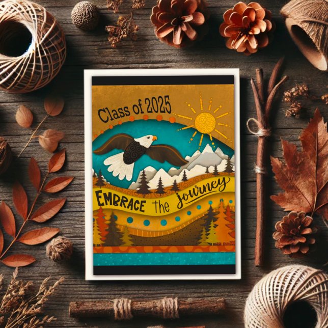 Retro Eagle Sootion Abschluss Inspiration Zitat Karte (Von Creator hochgeladen)