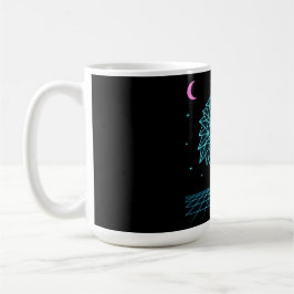 Retro Eagle Synthwave - Neon Flying Predator Kaffeetasse