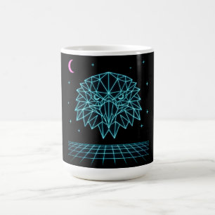 Retro Eagle Synthwave - Neonschneller Raubvogel Kaffeetasse