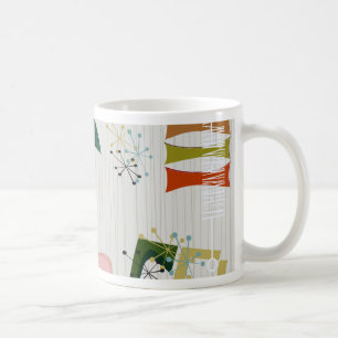 Retro Eames-Ära atomarinspiriertes Kaffeetasse