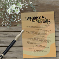 Retro Earthtone Stripes Moderne Hochzeitdetails