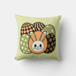Retro Easter Bunny Decorative Throw Pillow Kissen