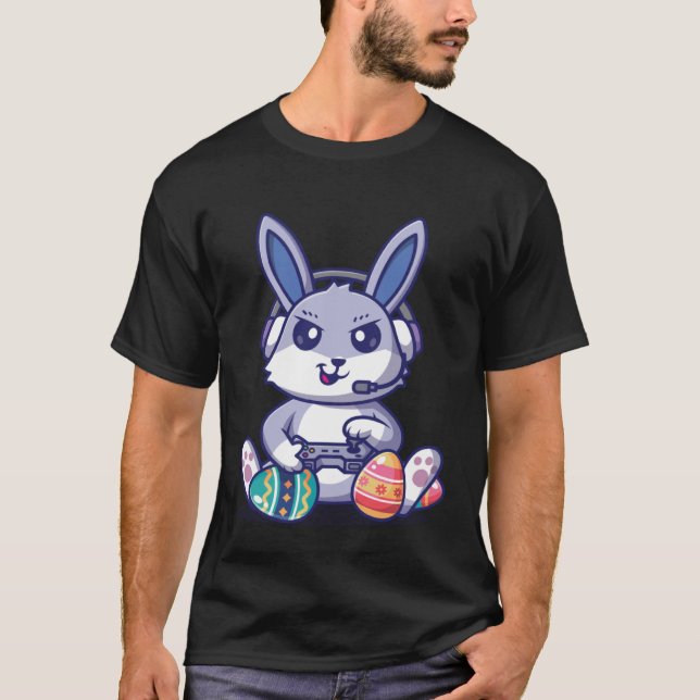 Retro Easter Video Game Easter Gaming Graphics Hap T-Shirt (Vorderseite)