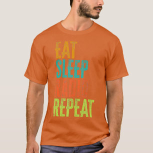 Retro Eat Sleep Radio Repeat Wireless Chat Ham T-Shirt