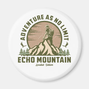 Retro Echo Mountain Wanderung Sonnenuntergang T - Magnet