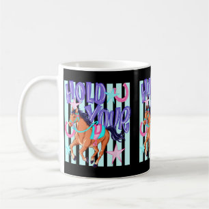 Retro Ed Halt Ed Pferdeliebhaber Kaffeetasse