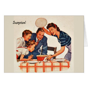 Retro Ehefrau - Abendessen ist immer eine