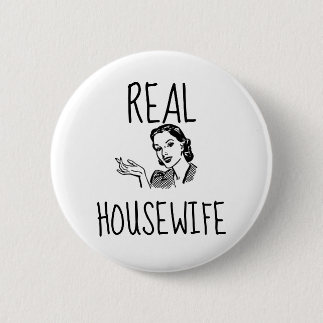 RETRO-EHEFRAU-SCHALTFLÄCHEN, IMMOBILIEN BUTTON (Vorderseite)