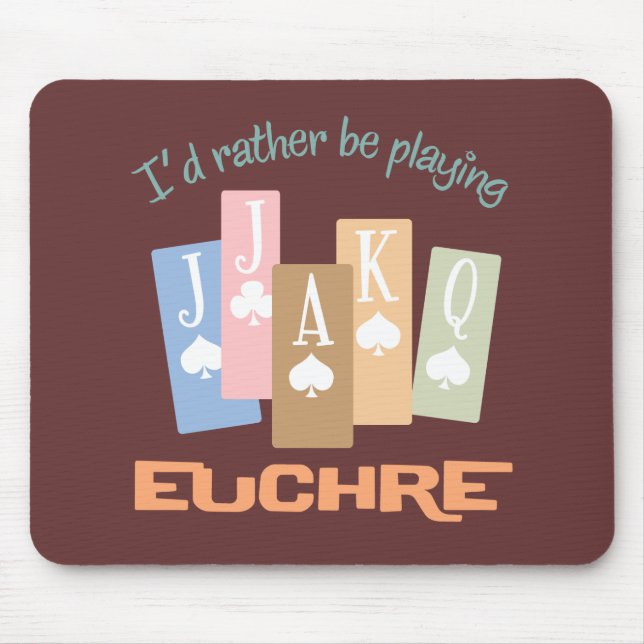 Retro eher SpielEuchre Mousepad (Vorne)