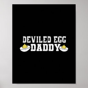 Retro Eier-Daddy Lustiger Thanksgiving Väter Poster