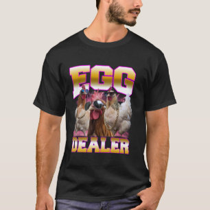 Retro-Eierhändler Lustiges Ostern Huhn Bootleg Ani T-Shirt