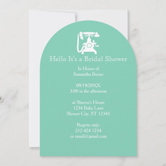 Retro eines beliebigen Farbfernsprechmusters Einladung (Rückseite)