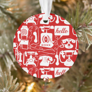 Retro eines beliebigen Farbfernsprechmusters Ornament
