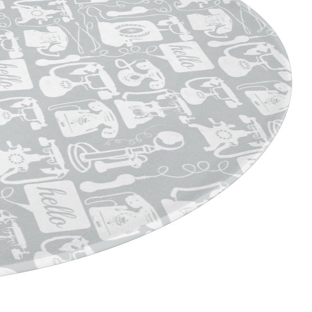 Retro eines beliebigen Farbfernsprechmusters Schneidebrett (Ecke)