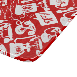 Retro eines beliebigen Farbfernsprechmusters Schneidebrett