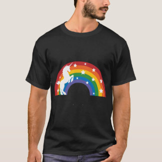 Retro Einhorn und Regenbogen Retro-Junge T-Shirt