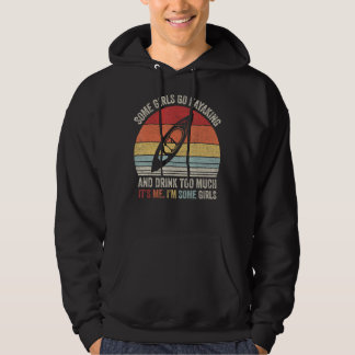 Retro einige Mädchen gehen Kajak und trinken zu vi Hoodie