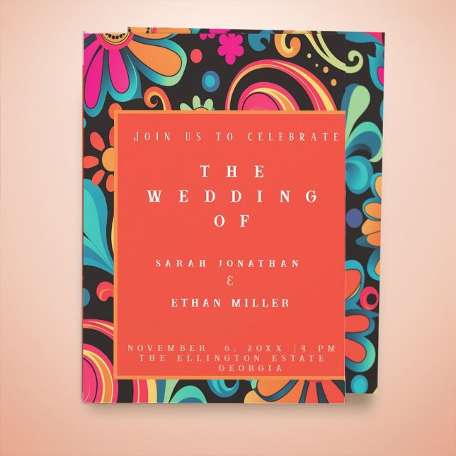 Retro-Einladung im lebhaften Stil Einladung (Von Creator hochgeladen)