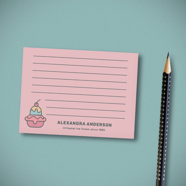 Retro-Eiscreme Post-it Klebezettel (Retro Ice Cream Post-it Notes)