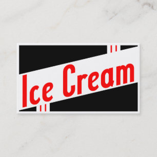Retro Eiscreme Visitenkarte