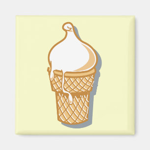 Retro-Eiscreme-Waffel Magnet