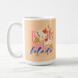 Retro-Eiscreme-Waffeln im italienischen Stil Kaffeetasse